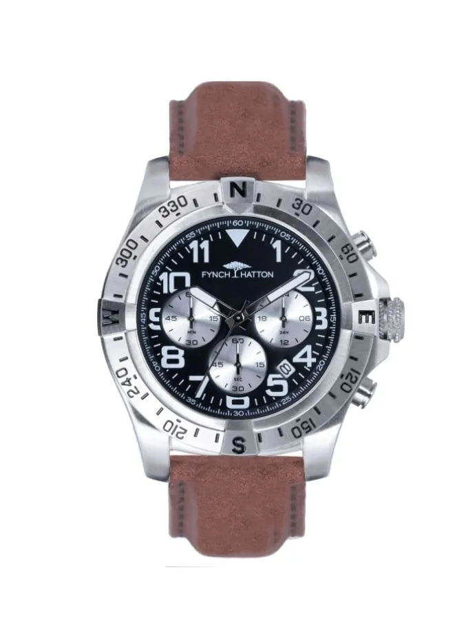 Uhr The Leather Chrono in braun