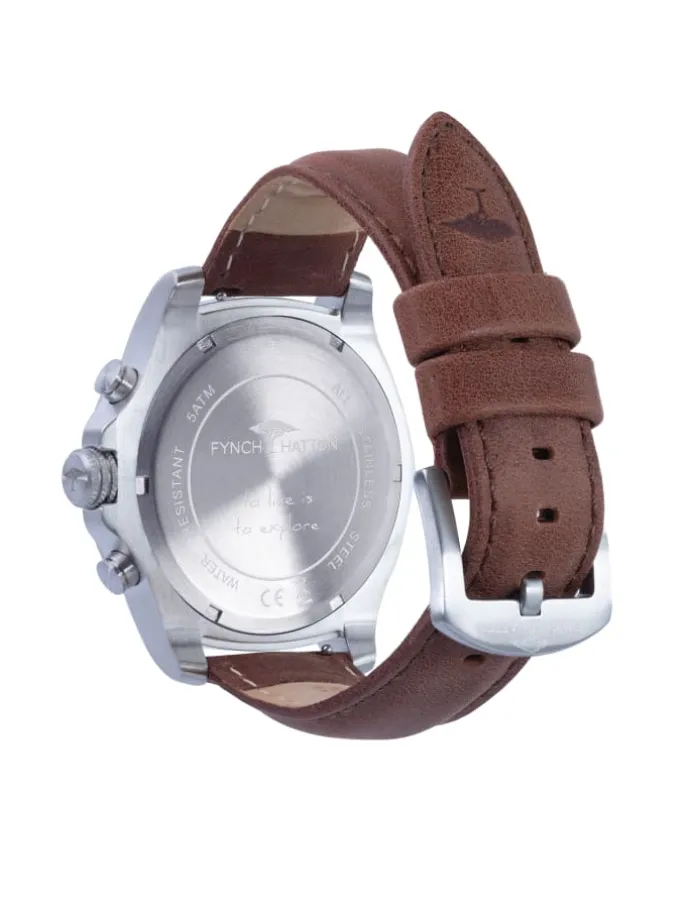 Uhr The Leather Chrono in braun