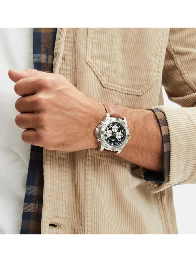 Uhr The Leather Chrono in braun