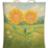 Umhängetasche Blume Sonnenblume Design ohne Spruch in Weiß