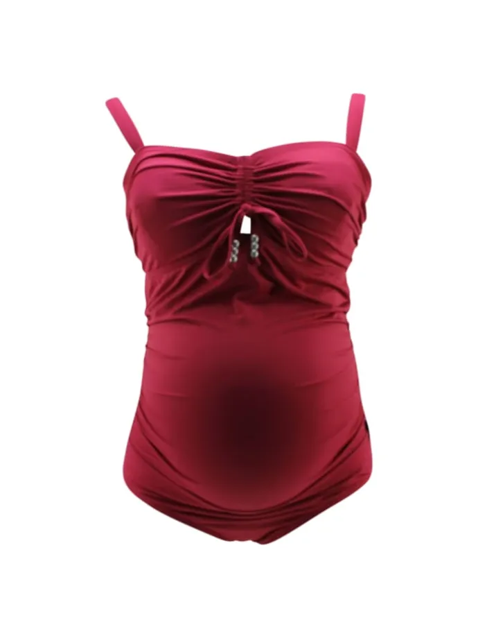 Umstandsbadeanzug "CAMERONA" F/G- Cup Rot