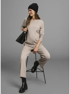 Umstandshose in beige meliert