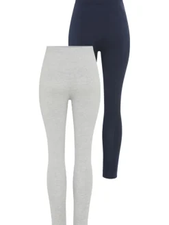 Umstandshose in marine/graumeliert