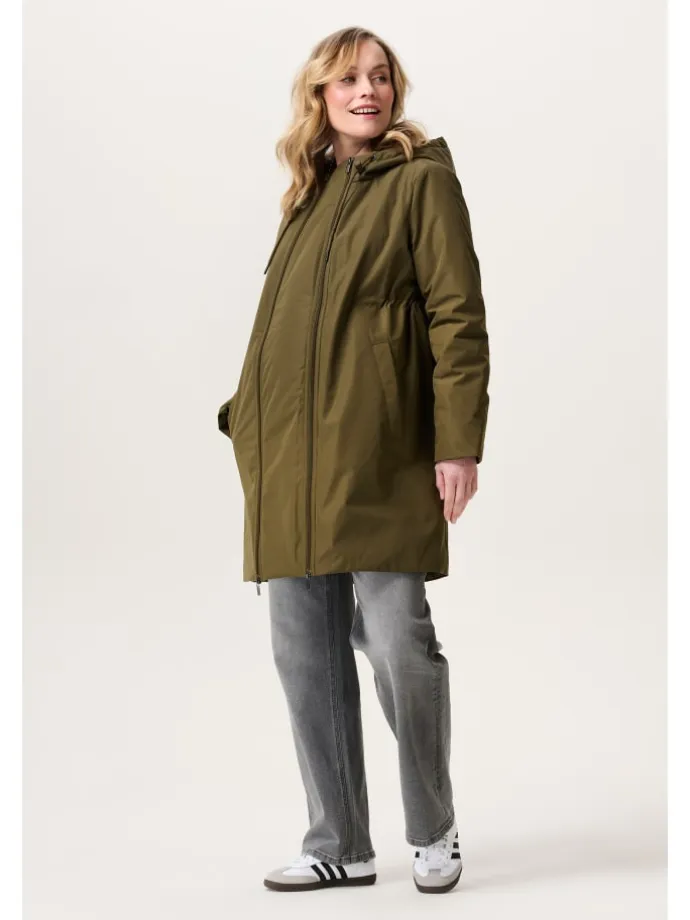 Umstandsjacke Winter Juva in Dark Olive