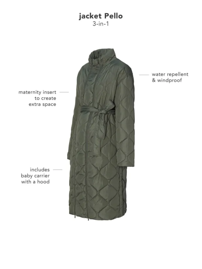 Umstandsjacke Winter Pello in Olive