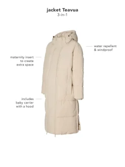 Umstandsjacke Winter Teavu in Light Sand