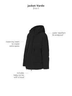 Umstandsjacke Winter Vardo in Black