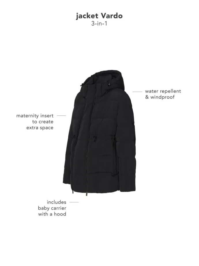 Umstandsjacke Winter Vardo in Black