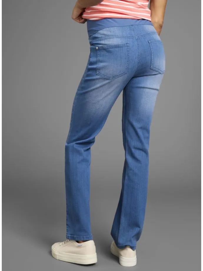 Umstandsjeans in blue stone washed
