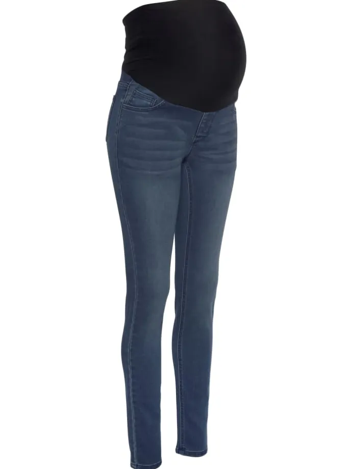 Umstandsjeans in dark-blue-used