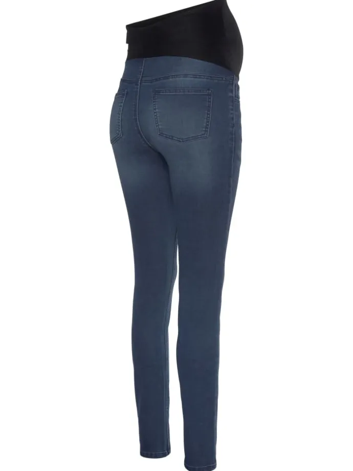 Umstandsjeans in dark-blue-used