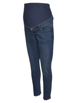 Umstandsjeans mit Skinny Fit in Medium Blue Denim