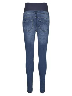 Umstandsjeans mit Skinny Fit in Medium Blue Denim
