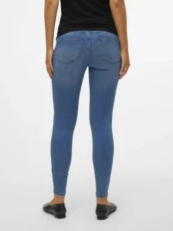 Umstandsjeans mit Skinny Fit in Medium Blue Denim