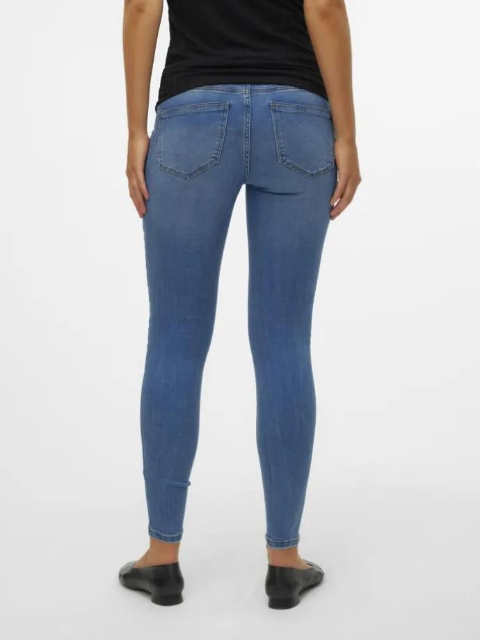 Umstandsjeans mit Skinny Fit in Medium Blue Denim