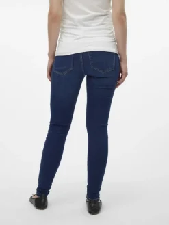 Umstandsjeans mit Skinny Fit in Dark Blue Denim