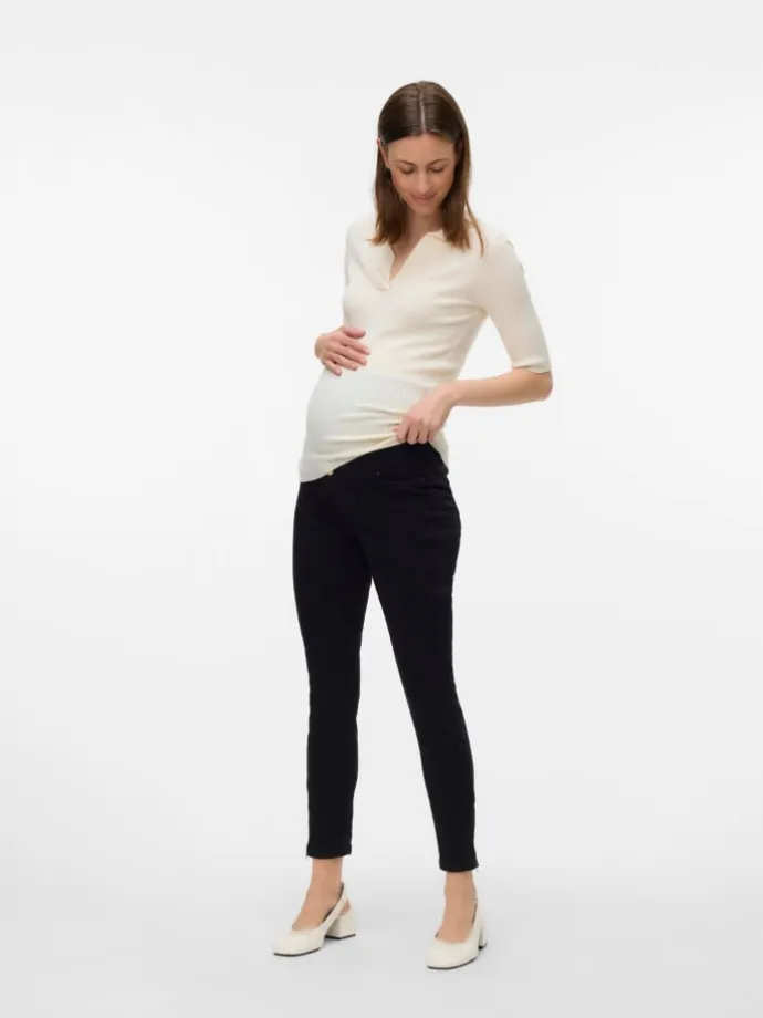 Umstandsjeans mit Skinny Fit in Black Denim