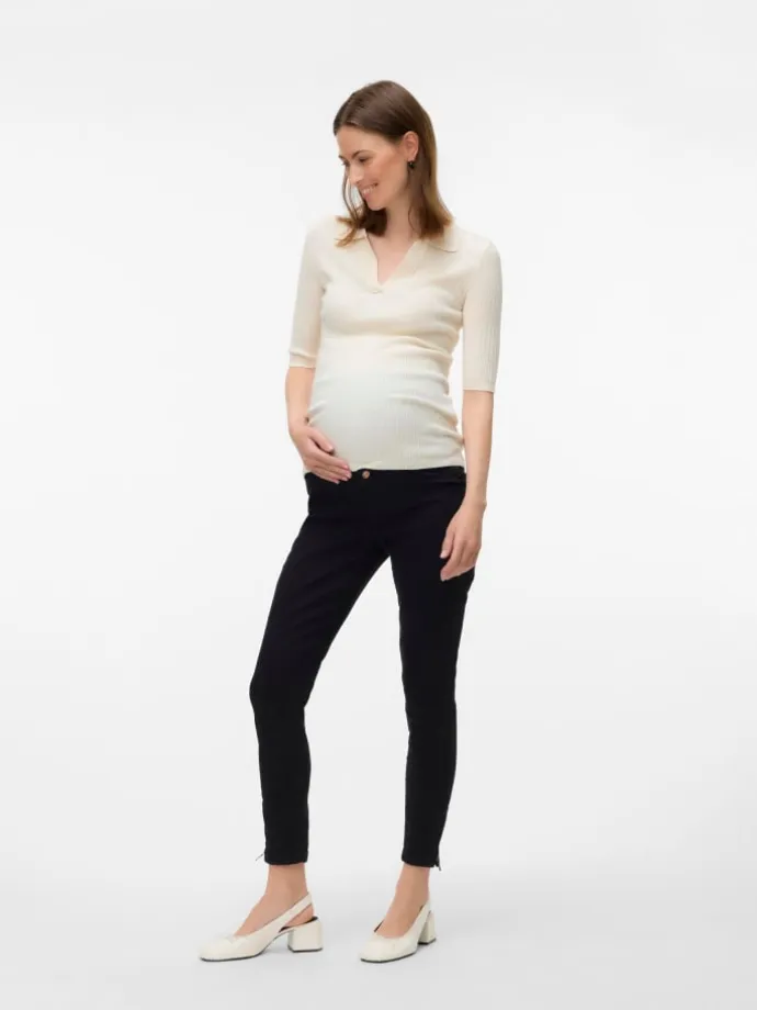 Umstandsjeans mit Skinny Fit in Black Denim