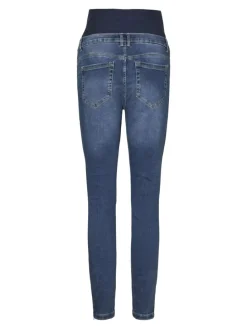 Umstandsjeans mit Skinny Fit in Medium Blue Denim