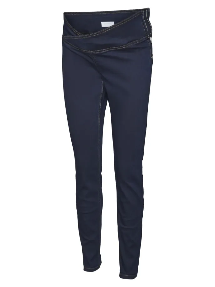 Umstandsjeans mit Skinny Fit in Dark Blue Denim