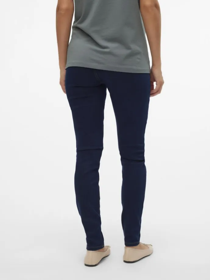 Umstandsjeans mit Skinny Fit in Dark Blue Denim