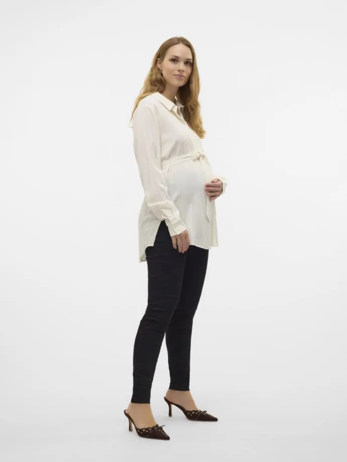 Umstandsjeans mit Slim Fit in Black