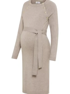 Umstandskleid in beige meliert