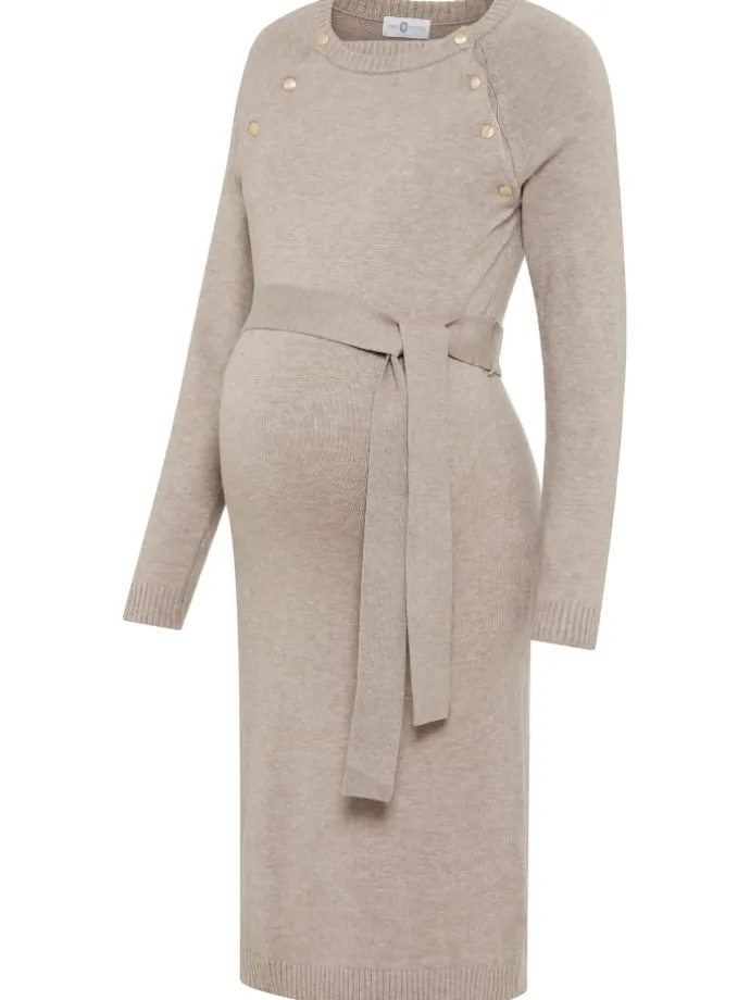 Umstandskleid in beige meliert