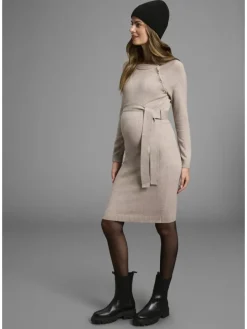 Umstandskleid in beige meliert