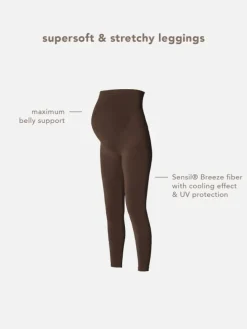 Umstandsleggings Cara in Coffee Bean