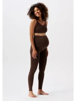 Umstandsleggings Cara in Coffee Bean