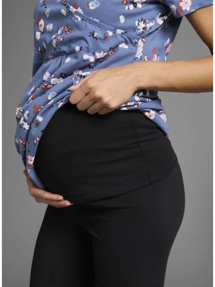 Umstandsleggings in schwarz