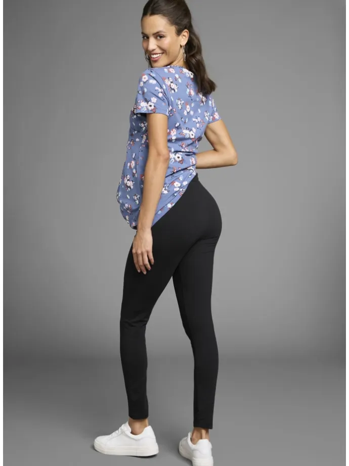 Umstandsleggings in schwarz