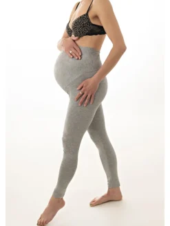 Umstandsleggings JULIA Doppelpack hellgrau-schwarz