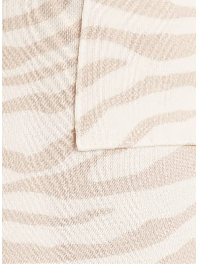 Umstandsnachthemd in beige-gemustert