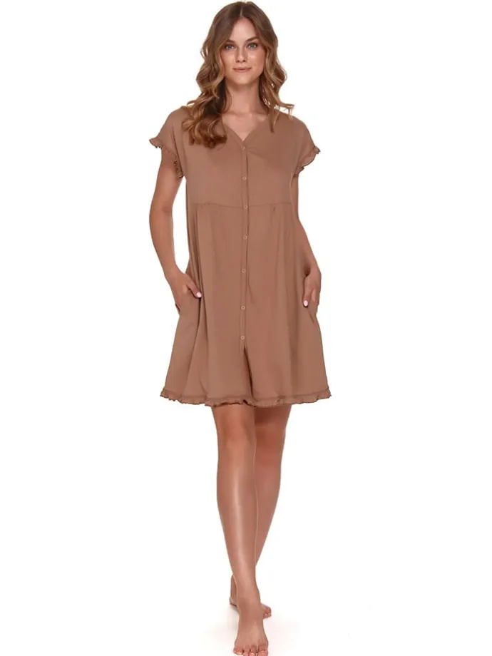 Umstandsnachthemd in Camel
