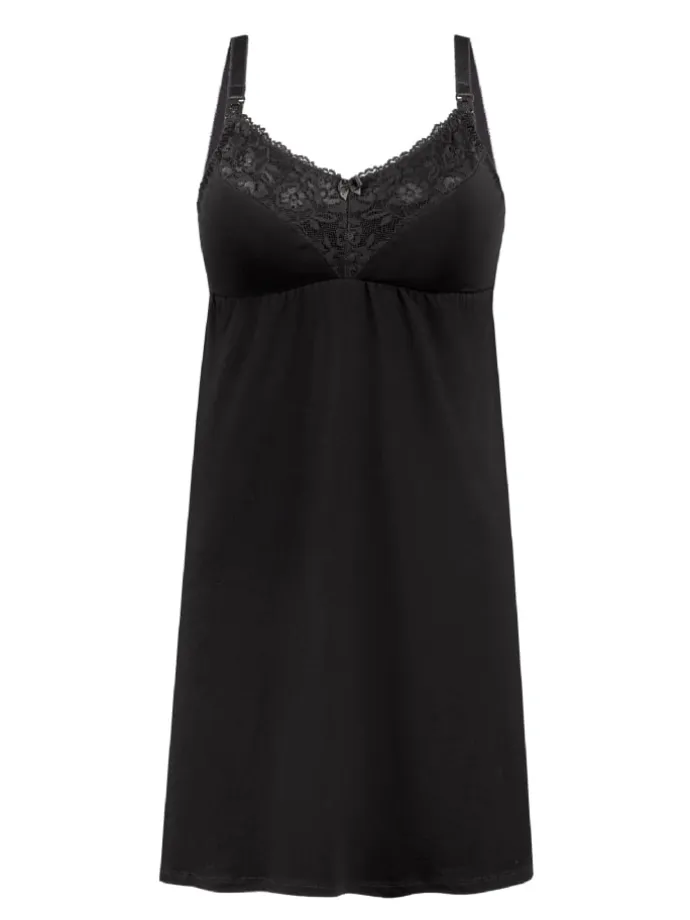 Umstandsnachthemd Mommy in schwarz