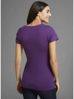 Umstandsshirt in lila/graumeliert