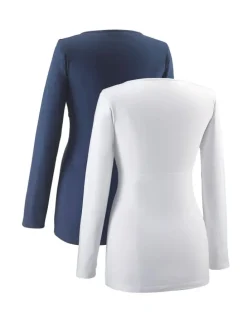 Umstandsshirt in marine/weiß