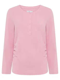 Umstandsshirt in rosa/weiß