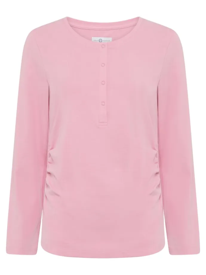 Umstandsshirt in rosa/weiß
