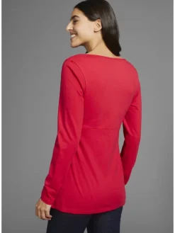Umstandsshirt in schwarz/rot
