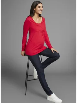 Umstandsshirt in schwarz/rot