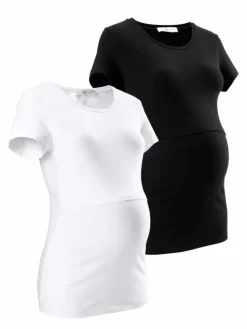 Umstandsshirt in schwarz/weiß