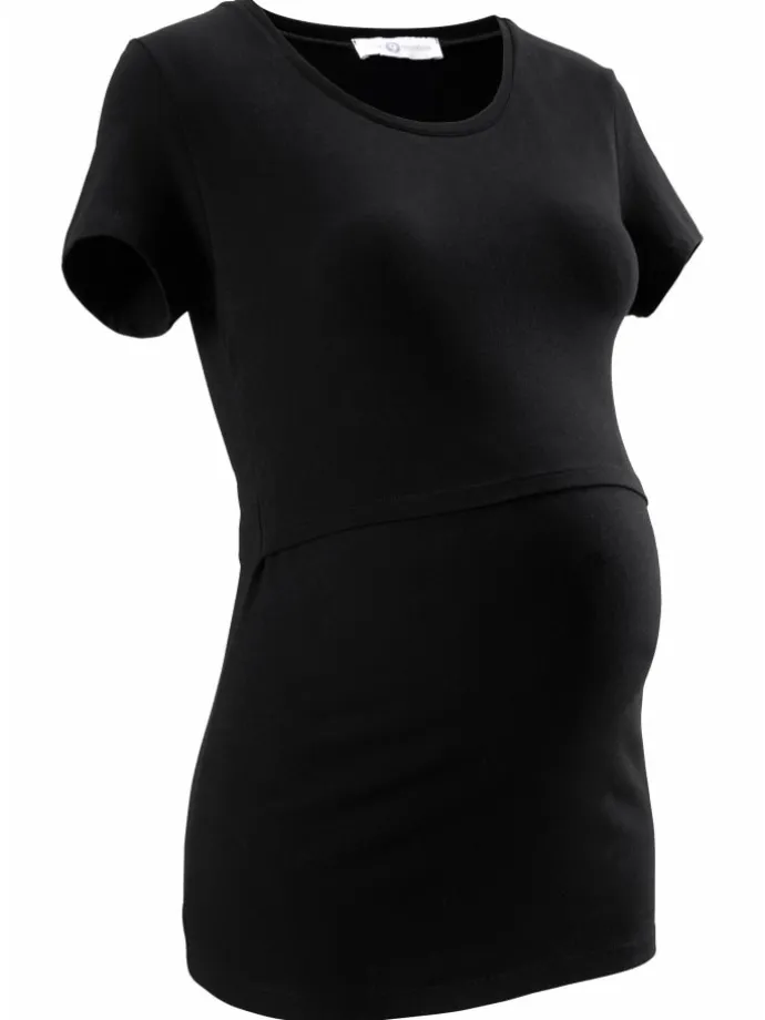Umstandsshirt in schwarz/weiß