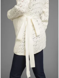 Umstandsstrickjacke in naturweiß