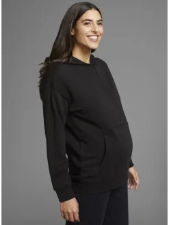 Umstandssweatshirt in schwarz