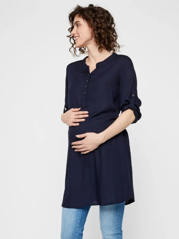 Umstandstunika Shirt in Navy