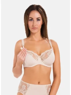 Ungepolsterter Still-BH mit Bügeln und Spitze Anastasia Mama in beige
