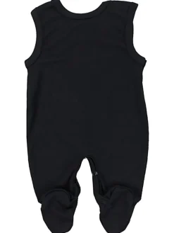 Unisex Baby Strampler mit Spruch in schwarz/weiß